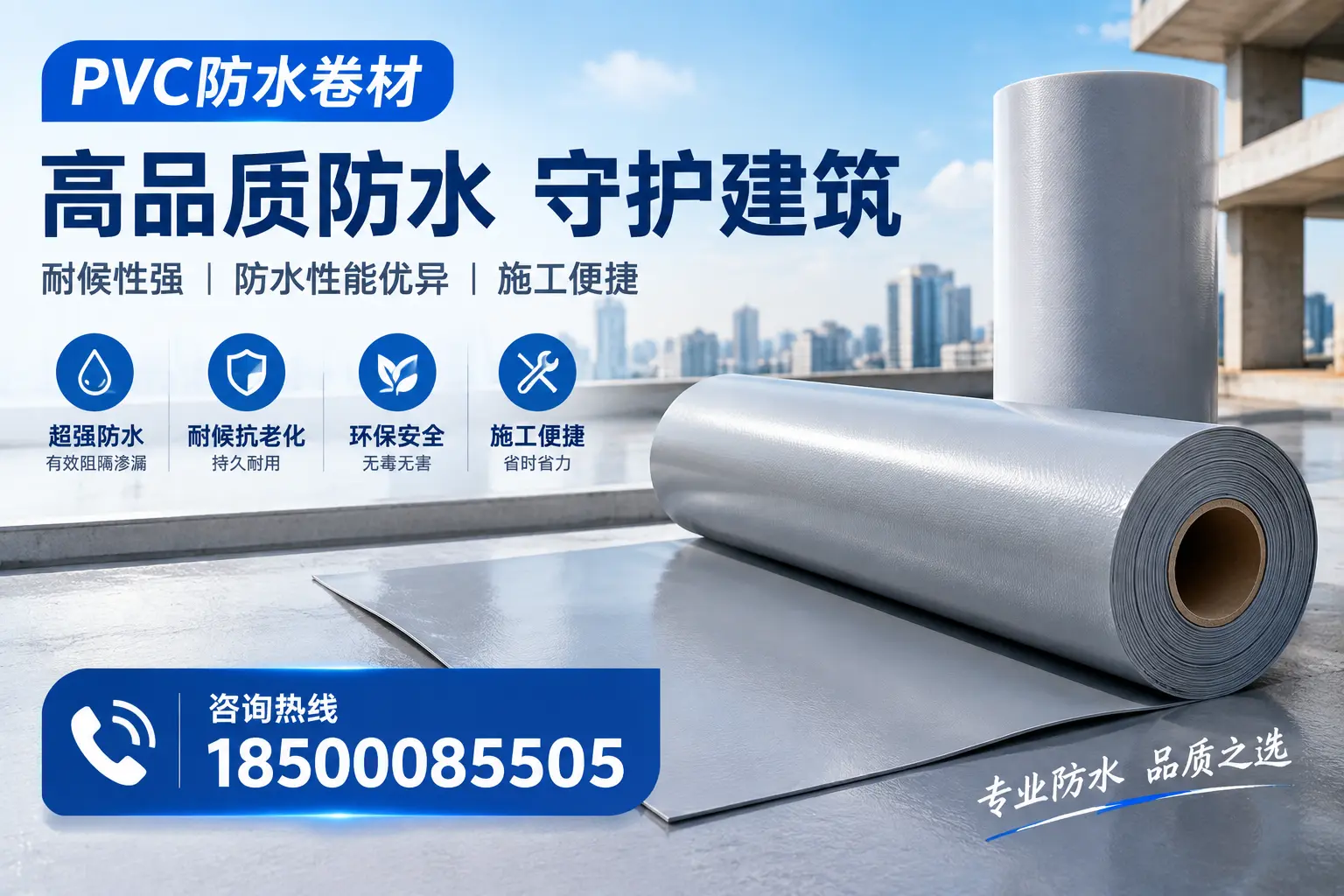 PVC防水卷材的防水效果评测,适合通化的科学依据